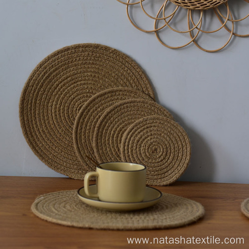 anti-slip Jute flax wholesale coffe mat